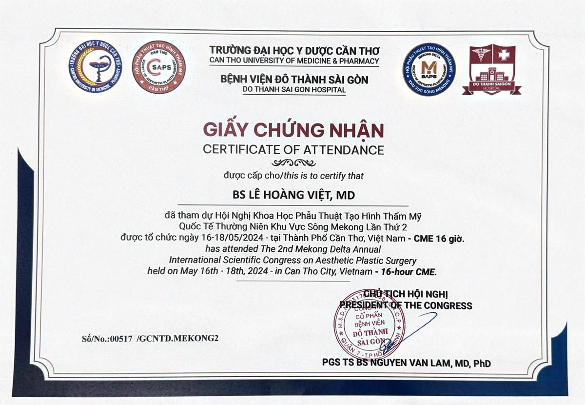 Giấy chứng nhận tham dự hội nghị